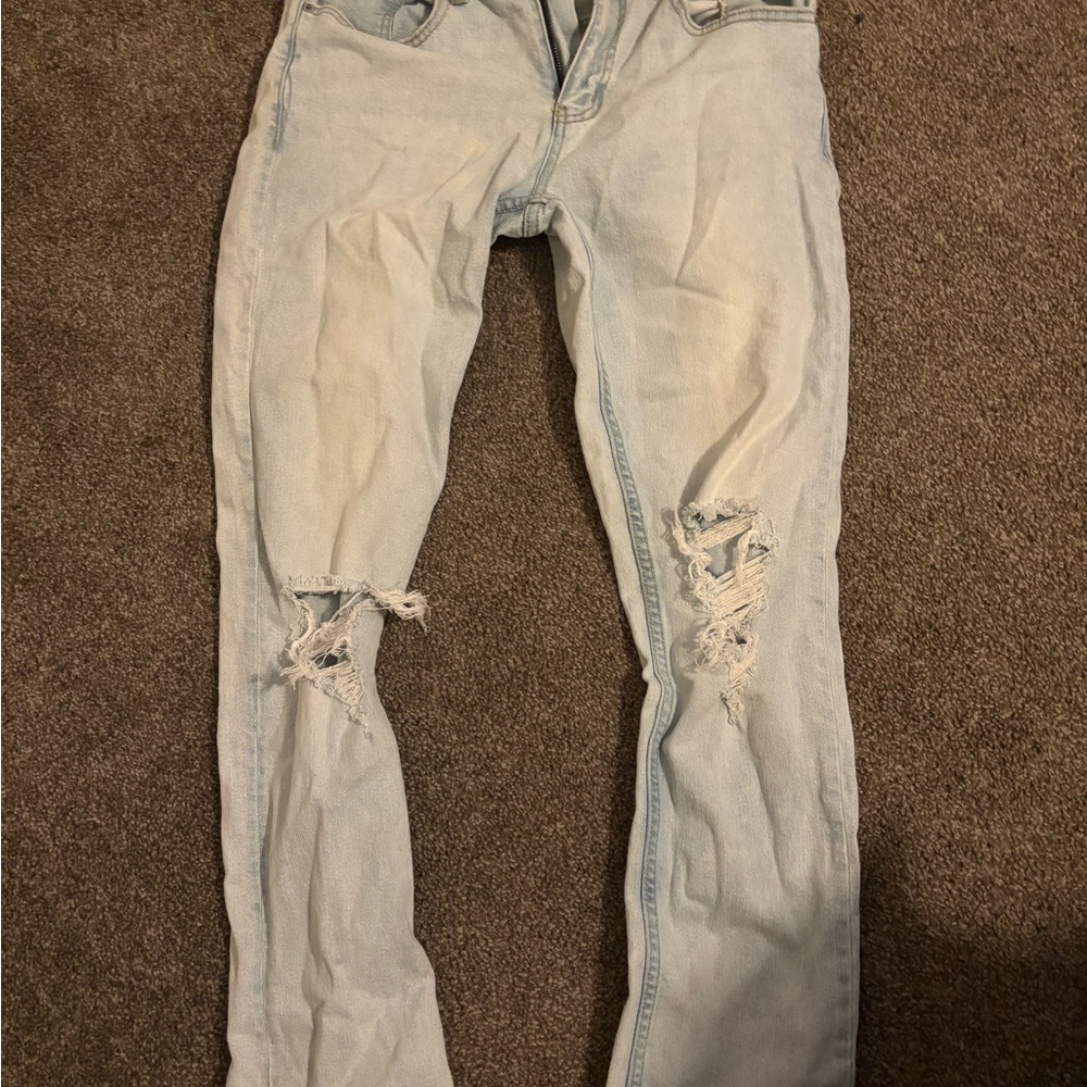 RSQ Light Blue Distressed Men Jeans
